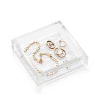 JR William Luxury Acrylic Beveled Cocktail Napkin Tray Hudson Pearl