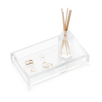 Luxury Acrylic Guest Towel Tray JR William Home Decor Hamptons White