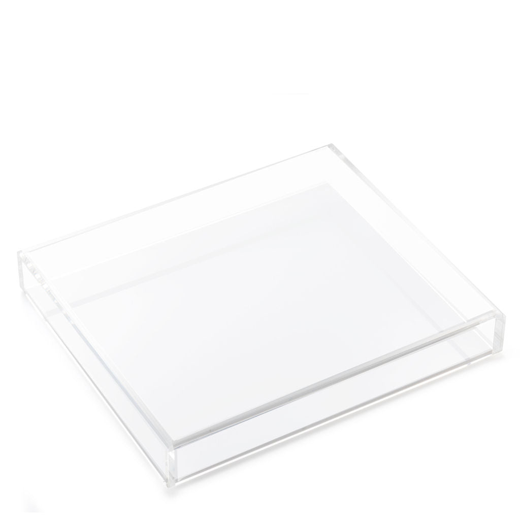 JR William Luxury Acrylic Large Tray Home Deocr Hamptons White
