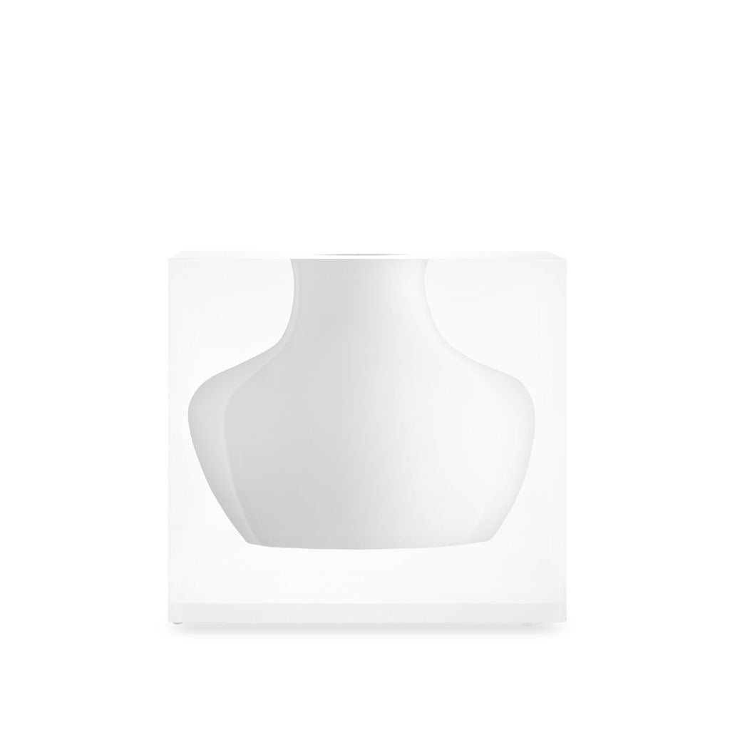 JR William Luxury Acrylic Resin Doyers Vase Hamptons White