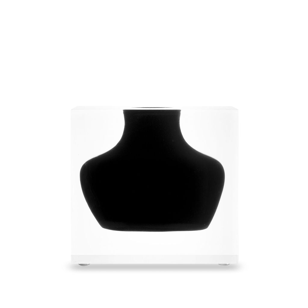 JR William Luxury Acrylic Resin Doyers Vase Soho Black
