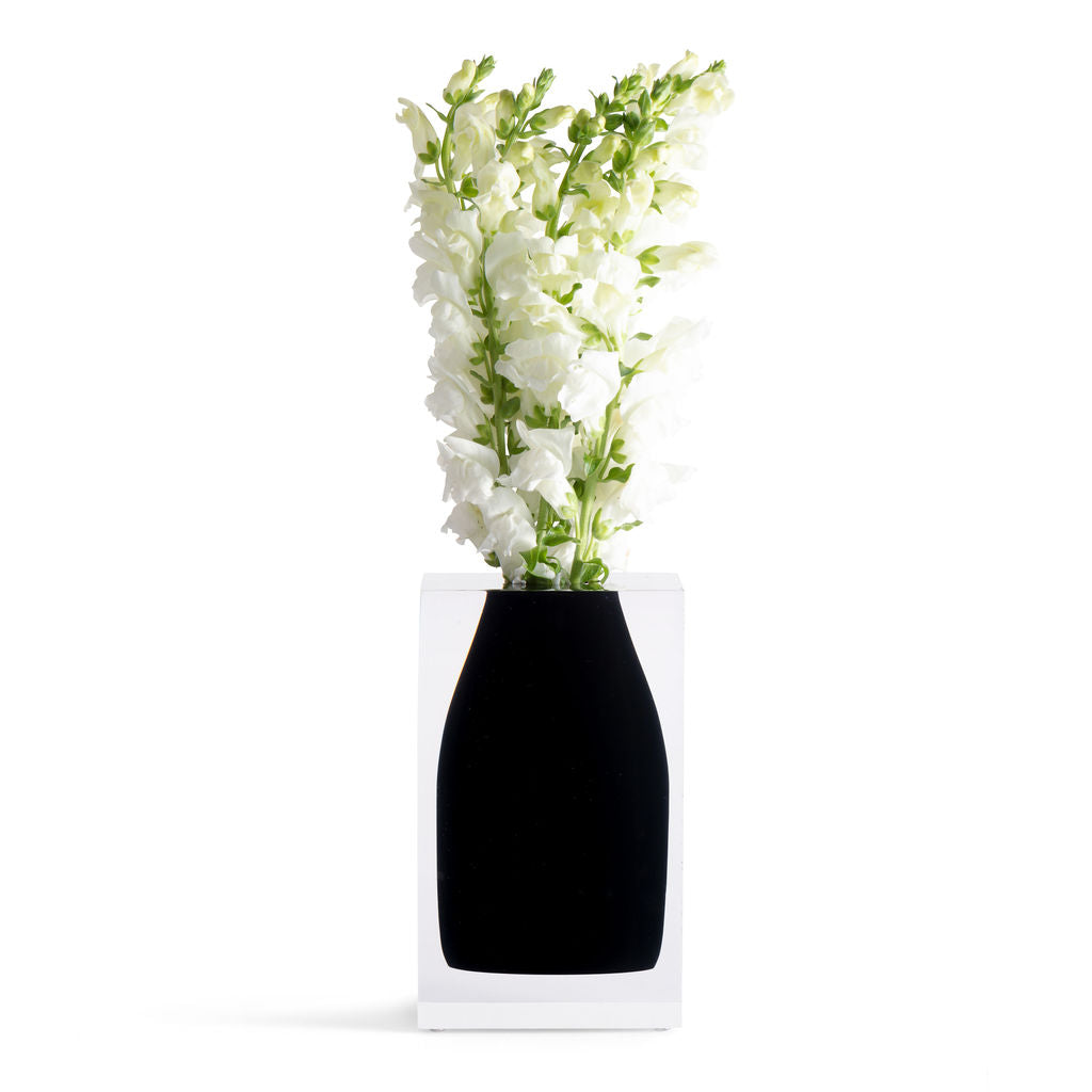 JR William Luxury Acrylic Resin Hester Vase Soho Black